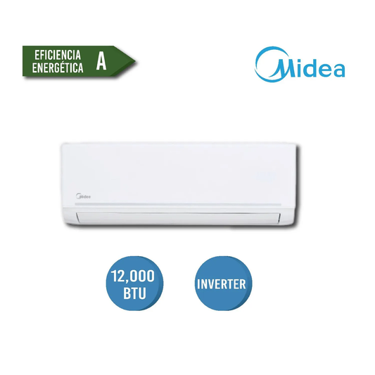 AIRE ACONDICIONADO 12,000 BTU INVERTER (SEER 20) – MIDEA